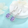 Inpasne Oval Alexandrite Dangle Drop Earrings for Women 925 Sterling