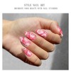 JMEOWIO Nagelfolie UV Härtend Weiße Blumen UV Gel Nail Strips