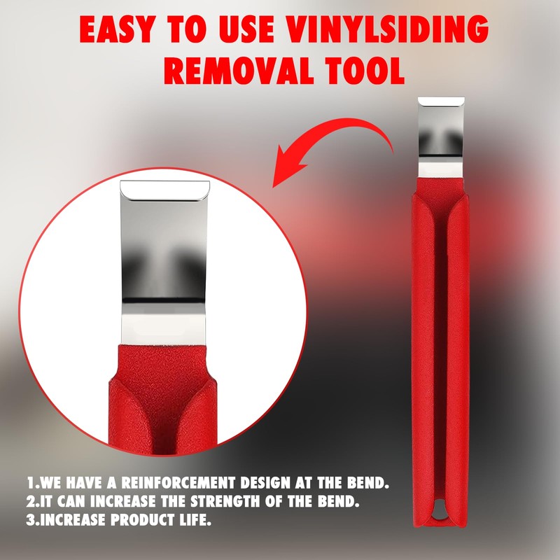 TonGass 7-Inch Vinyl Siding Removal Tool with Extra Long Handle,