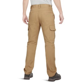 wantdo Work Cargo Pants for Men Ripstop Relaxed Fit Twill Cotton Carpenter Work Pants Kahki 32x32