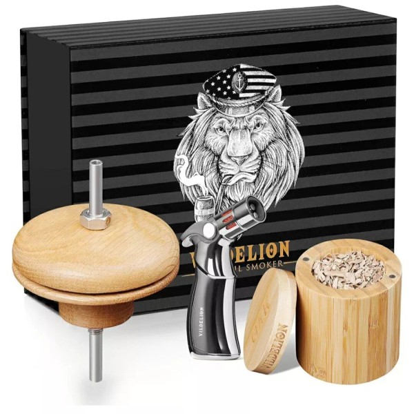 Vildelion Blow in Smoker, Vildelion Cocktail Smoker Kit with Torch
