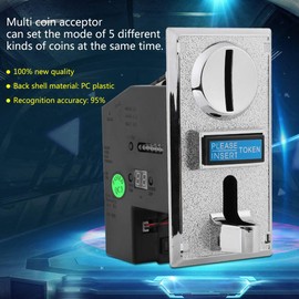 Hakeeta Multi Coin Acceptor Selector Accepts 6 Different Types of Coins for Slots, Vending Machines, Coin Phones and Coin Dryers