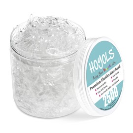 Clear Elastic Hair Bands, 2500 Small Rubber Bands Braids for Girls Kids Women Non-Slip Tiny Soft Hair Ties Braiding Hair Accessories Value Pack Hoyols