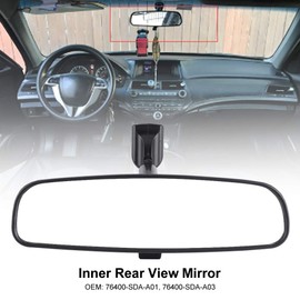 Qiilu Espejo retrovisor interior del coche, 76400-SDA-A03 Espejo retrovisor interior apto para Accord Civic CR-Z