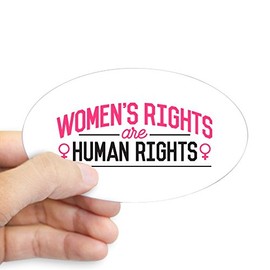 CafePress Women's Rights Oval Car Bumper Sticker