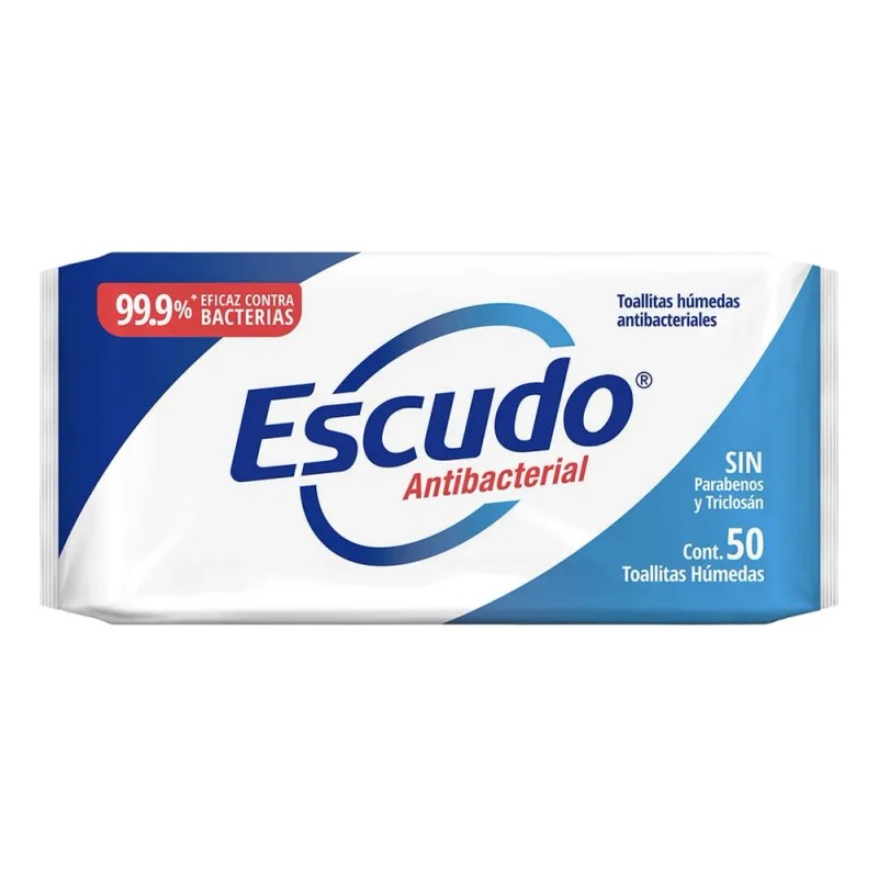 Toallitas Húmedas Antibacteriales 50 Unidades Escudo