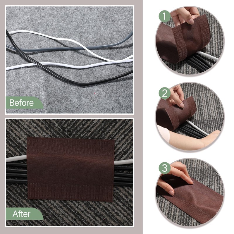 WILLBOND Carpet Cord Cover Cable Protector Floor Cover Cable Protector