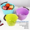 3pcs Drain Colander Set Food Grade PP Stackable Fruit Vegetable