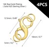 ALEXCRAFT Gold Double Lobster Claw Clasps Necklace Clasp Bracelet Clasp