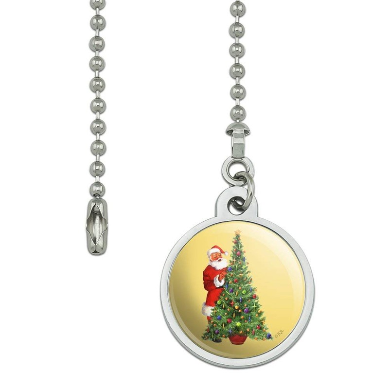 GRAPHICS & MORE Christmas Holiday Santa Decorating Tree Ceiling Fan