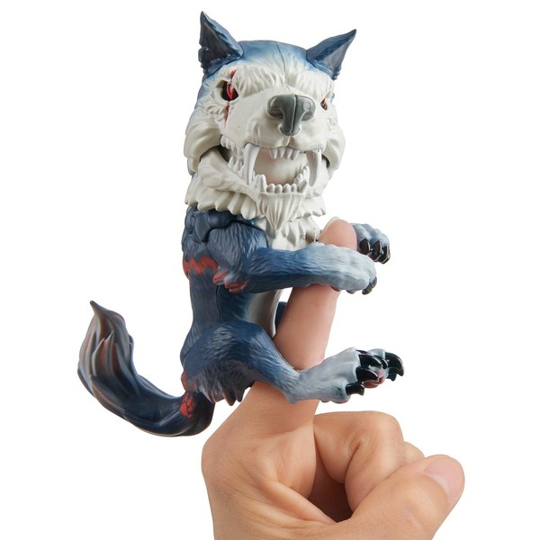 Untamed Dire Wolf by Fingerlings – Midnight (Black and Red) – Interactive Collectible Toy – By WowWee