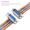 DMiotech 1 Pack 15 Pins IDC Flat Ribbon Cable 50cm