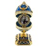 Blue Enamel Scrolls Royal Inspired Easter Egg