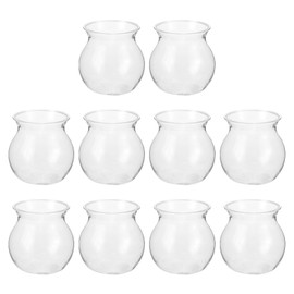 VANZACK Clear Bulb Vases,10pcs Small Vase Clear Hyacinth Bulb Vase - Decorative Bud Vase for Home Decor Living Room Wedding Table Decorations Centerpieces