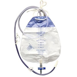 5 Pack 1500 ml Leg Bags Urine Drainage Bag Urine Collection Bag Drainage Bag with 2 Straps Anti-Reflux Valve (1500 ml)