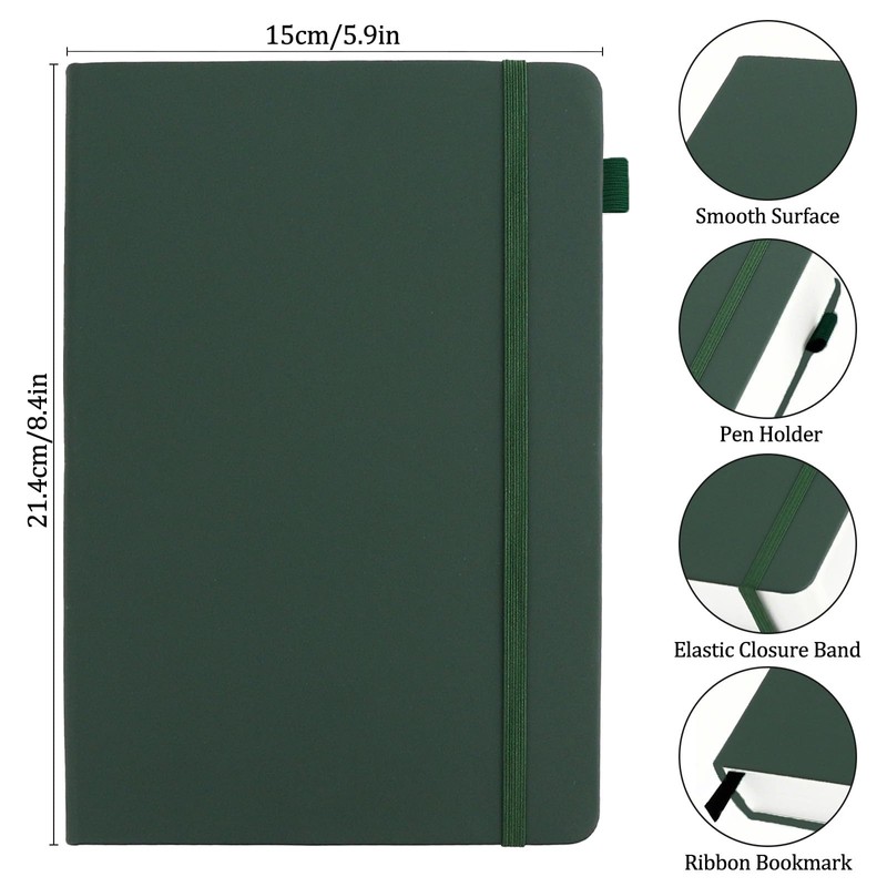 AUMAYCO A5 Notebook - A5 Notepad Hardcover Thick Notepad 160