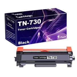 TN730 Compatible Toner Cartridges Replacement for Brother TN-760 TN-730 to Use with MFC-L2710DW MFC-L2750DW HL-L2350DW HL-L2370DW HL-L2395DW HL-L2390DW DCP-L2550DW (Black, 1 Pack)