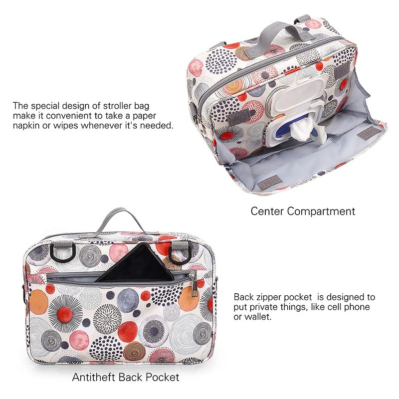 Bolsa de pañales para bebé, bolsa para carriola, bolsa para