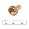 sourcing map Brass Hose Nozzle Connector 12 mm Barb G1/2