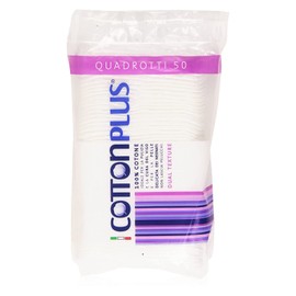 Cotton plus quadr Otti Pads 100% Hydrophilic Cotton Double Texture, 50 Pads