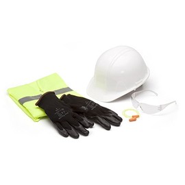 Pyramex NHGXL New Hire Kit w/ Hard Hat, Vest, Gloves & Ear Plugs X-Large