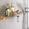 LEVERLOC Shower Caddy Suction Cup, Organizer with Hooks & Soap