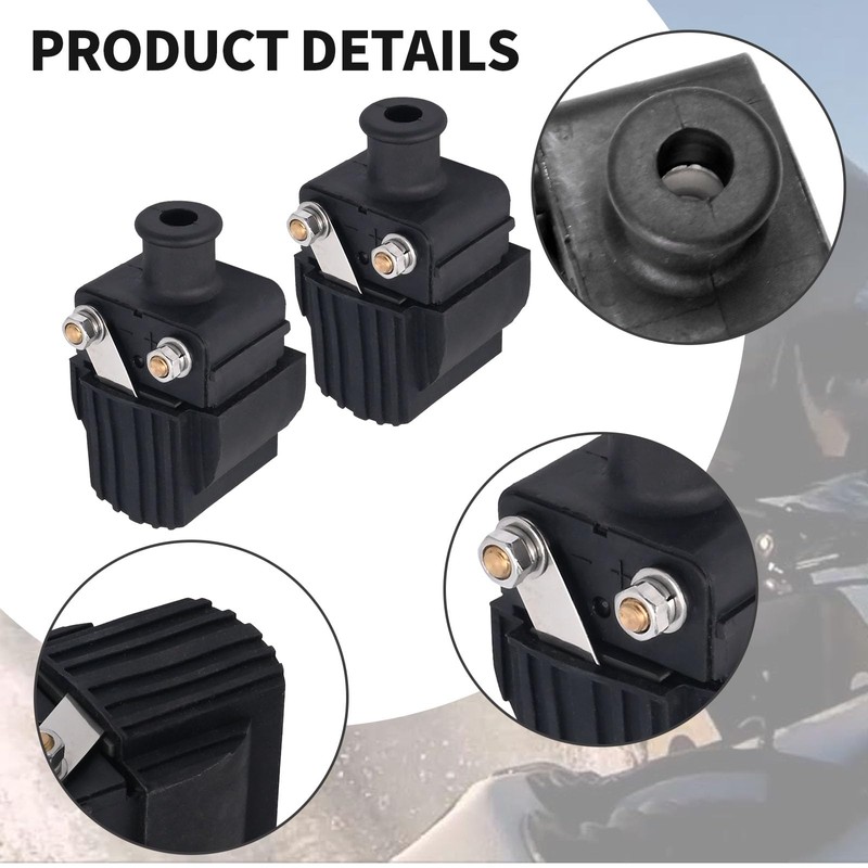 Vkinman 2Pcs Black 339-832757A4 Ignition Coil Replacement for Mercury &