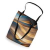 Golden Ocean Waves Abstract Tote Bag