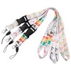 BKBKAAK 3 Packs Cute Rainbow Breakaway Lanyards for Badge Holder,