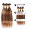 QEUOPE P427 Highlight Straight Bundles Human Hair Ombre Two Tone
