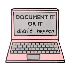 Vermegoint Enamel Pin,Computer Lapel Pin,Office Humor Brooch,Pink Laptop Badge,DIY Decor Pin Collection Gift For Co-Workers Teens Friends Family,Denim Jacket Canvas Bag Backpack Accessory