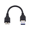 chenyang USB 3.0/USB Cオス→マイクロBオスケーブル ポータブルハードディスク用 15cm 2本パック