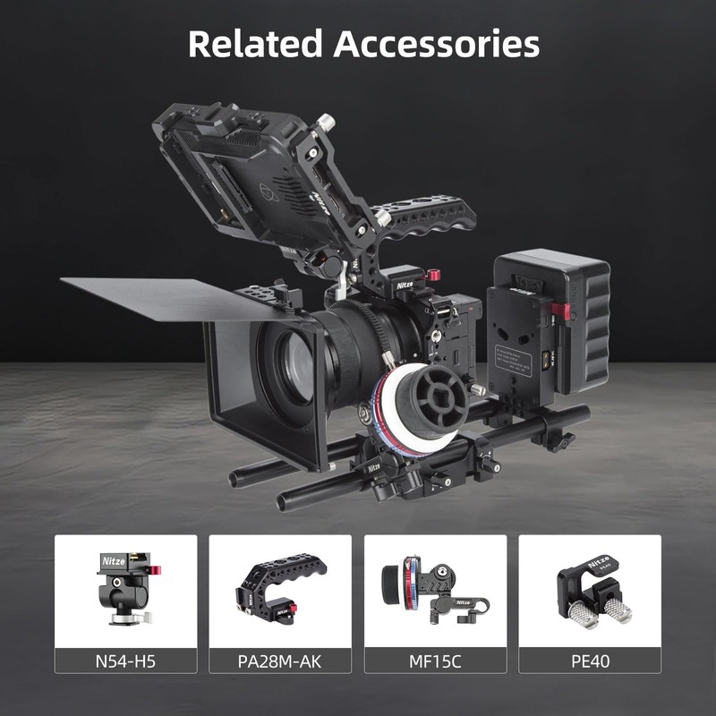 Nitze A6700 Cage for Sony Alpha 6700 Camera with Built-in