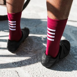 SIROKO - S1 Maroon Volata Cycling Socks, claret