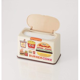 Skater MKST1-A Mask Stocker, Spring Lifted Type, Holds Approx. 60 Masks, Design: Burger Conx Mix