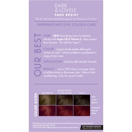 Softsheen-Carson Dark and Lovely Fade Resist Rich Conditioning Hair Color, Permanent Hair Color, Up To 100% Gray Coverage, Brilliant Shine with Argan Oil and Vitamin E, Berry Burgundy