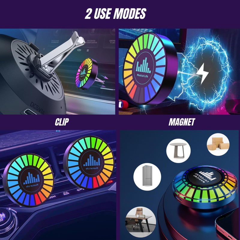 MAGIC SELECT 2 Pack RGB Ambient Light Music Sync Lights,