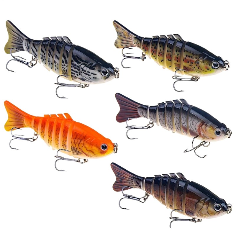 Trout Lures | Swim Bait Lures,5X Robotic Seven Joint Gear