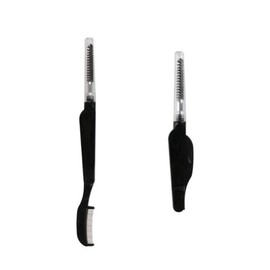 WOIWO 2PCS Multi-function Foldable Stainless Steel Eyelash Brush/Eyebrow Comb