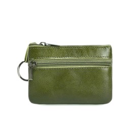 Beatus Coin Purse, Coin Purse, Leather, Genuine Leather, Mini Wallet, Compact, Men's, Women's,, green