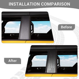 PDKLIN for Bronco B Pillar Post Trim Cover American Flag Decal for Ford Bronco 2021 up 4-Door Black Exterior Accessories 2pcs
