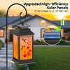 AYTPU 2 Pack Solar Flame Lanterns Outdoor IP65 Waterproof, 13.25