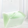 Delhi Deli transparent accordion file 13 spaces transparent green /
