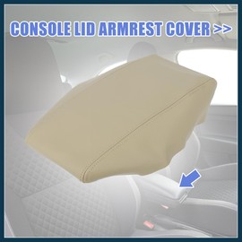 TUCKBOLD Car Center Console Lid Armrest Seat Box Cover Protector Replacement Microfiber Leather for Toyota Prius 2004-2009 Beige Automotive Parts