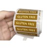 Gluten Free Labels,Food Allergies Warning Label Stickers for Food Package,2x0.5