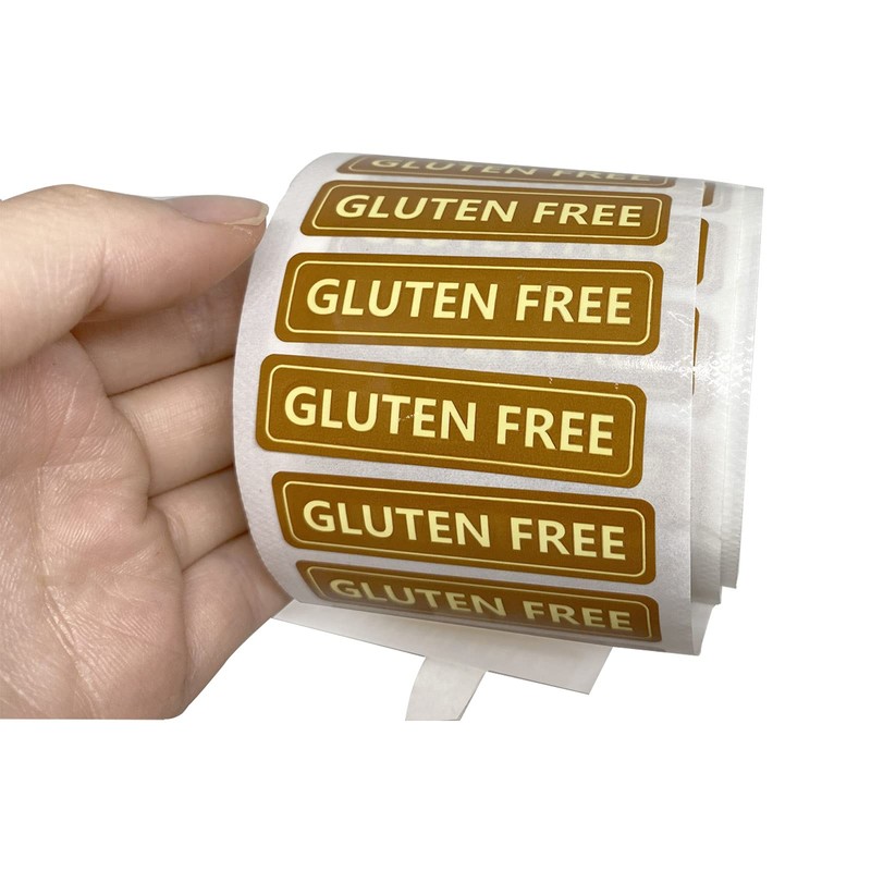 Gluten Free Labels,Food Allergies Warning Label Stickers for Food Package,2x0.5