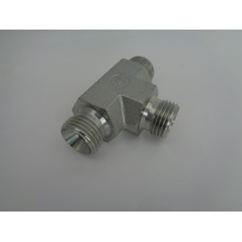 Hydraulic bsp 3 Way Male Equal Tee, 60 deg Cone Choose Size (1/4"BSP)