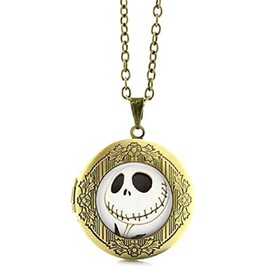 New Horizons Production Nightmare Before Christmas Jack Skellington Glass Domed Pendant Locket Necklace