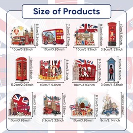 ANBOO 10 pcs London Fridge Magnets Souvenir Design Set, London Charm