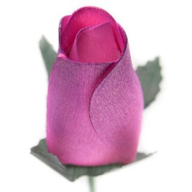 Pink Roses with Burgundy Tips Bunch of 8 Closed Bud Wooden Roses for Crafts Custom Bouquets and Other DIY Projects. Choose Form Over 60 Colors